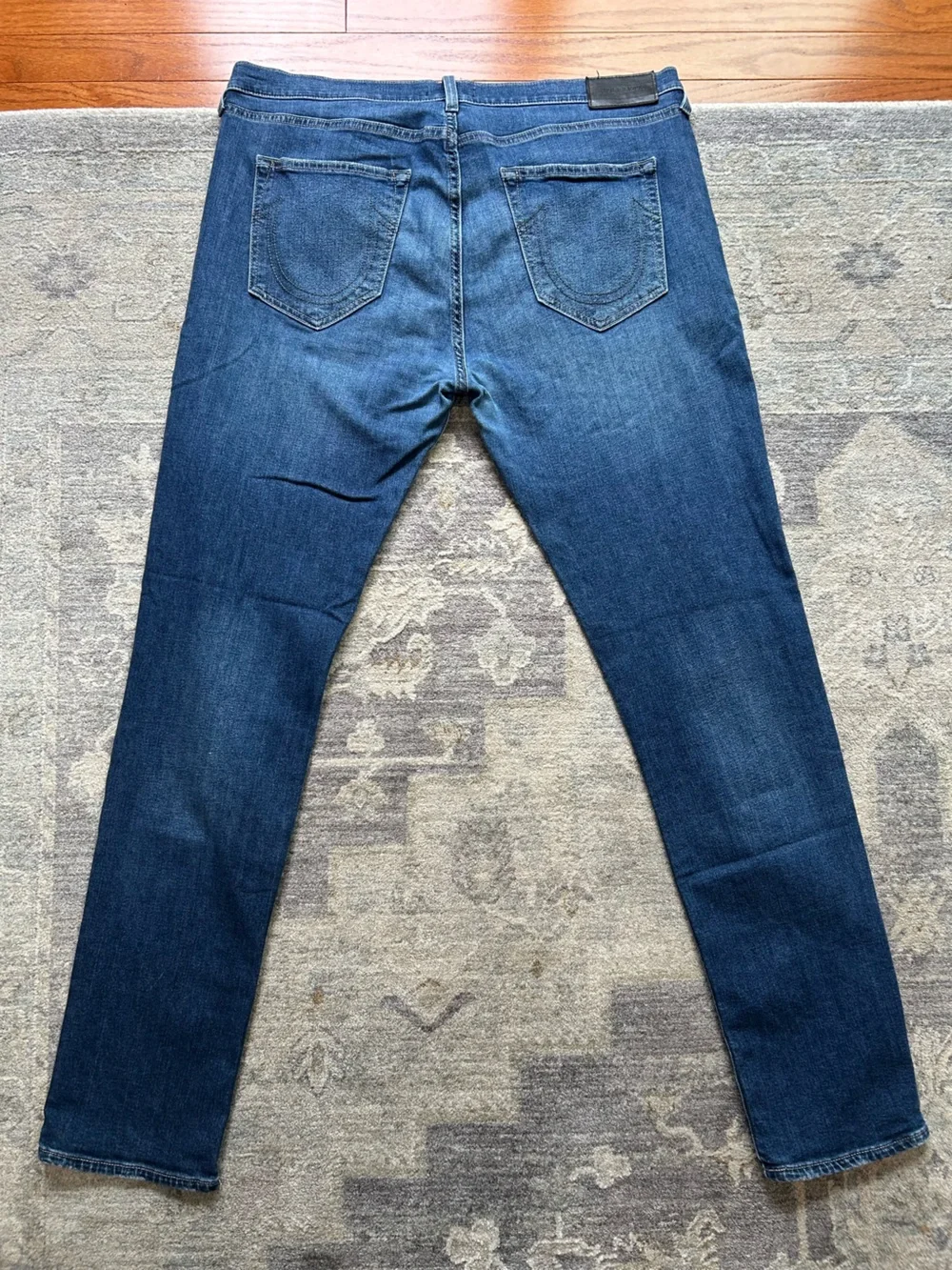 Men’s True Religion Rocco Relaxed Skinny Jeans Dark Wash Size 38